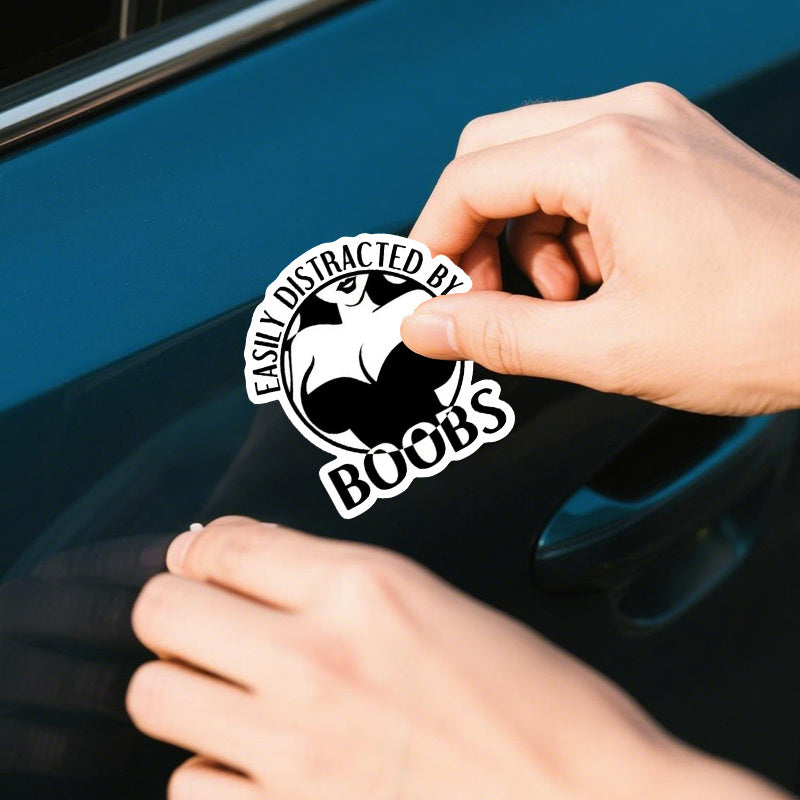3pcs “Easy to Distract You” Funny Vinyl Stickers 😄✨ – 3-Inch Humorous Decals for Cars, Laptops & More