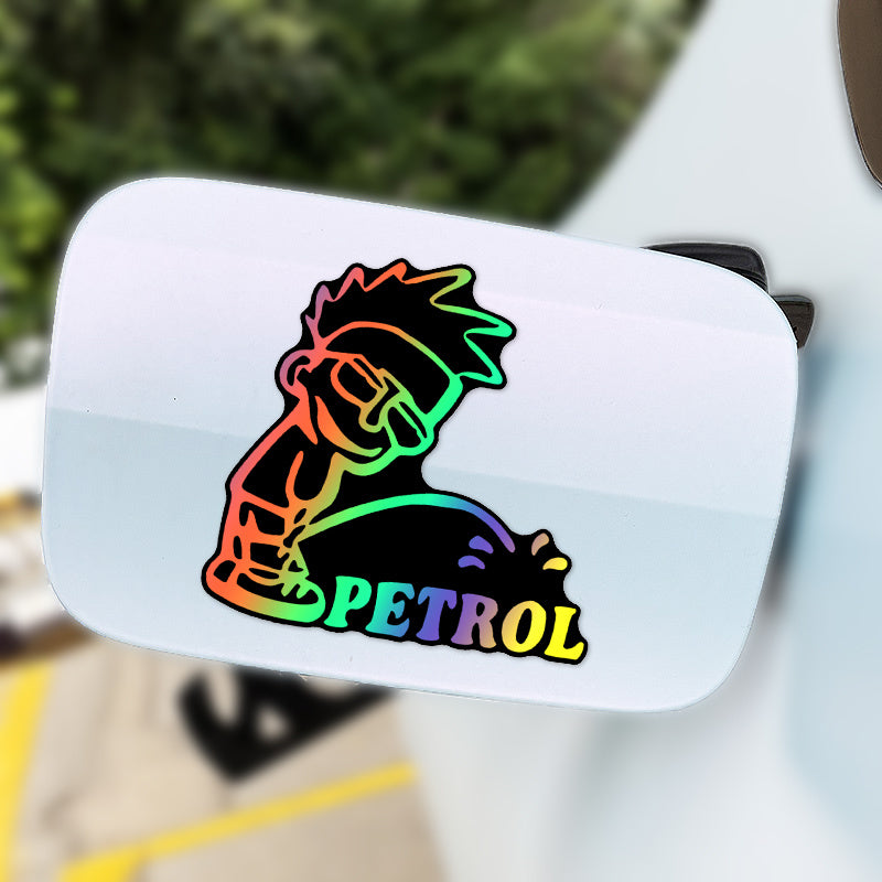 Funny Cartoon Oil Car Sticker 🛢️😂 – Scratch Cover & Decorative Vinyl Decal, Waterproof & Sun-Resistant