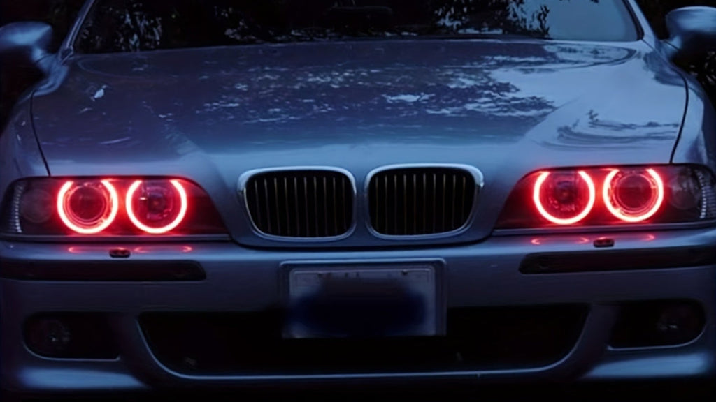 LED Car Headlight & Angel-Eye Striped Projector 💡🚗 – 12–24V, Dual-Optic Upgrade for Enhanced Visibility