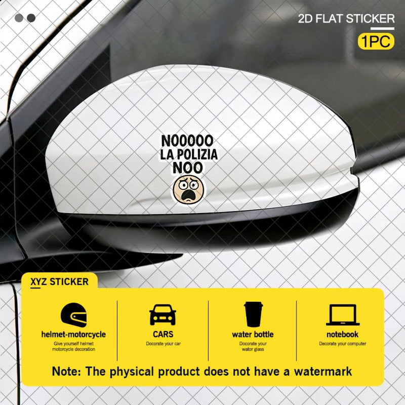 Funny “NOOOO LA POLIZIA NOOO” Police Sticker 🚓😂 – Waterproof Vinyl Decal for Cars, Trucks & Helmets