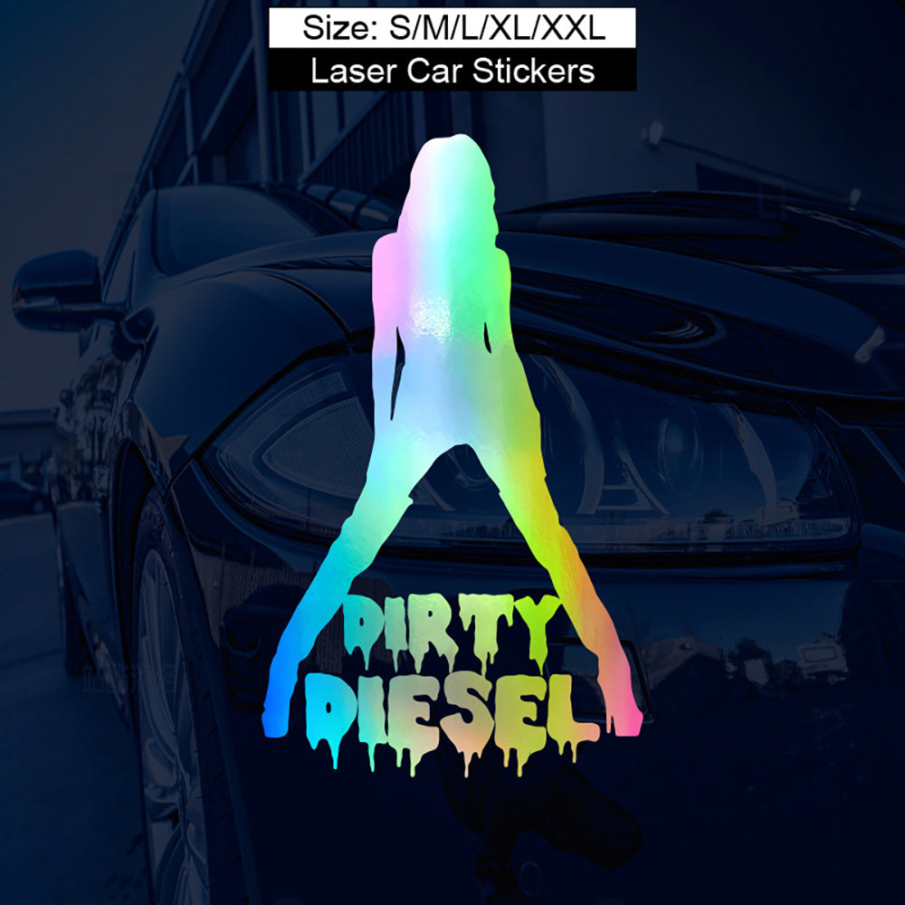 “Dirty Diesel” Reflective Car Sticker 🚛✨ – Premium Vinyl Decal for Trucks, Cars & Motorcycles
