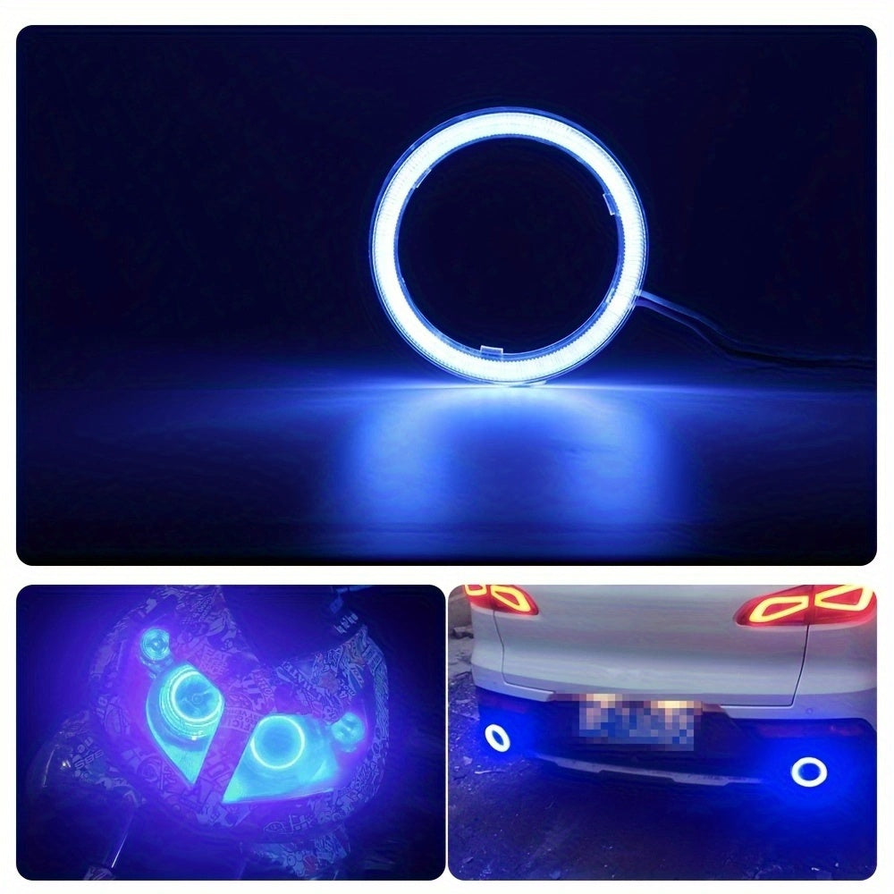 LED Car Headlight & Angel-Eye Striped Projector 💡🚗 – 12–24V, Dual-Optic Upgrade for Enhanced Visibility