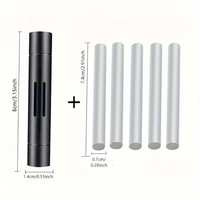6-Piece Car Air Freshener Set 🚗🌬️ – Aluminum Diffuser with 5 Solid Fragrance Refills