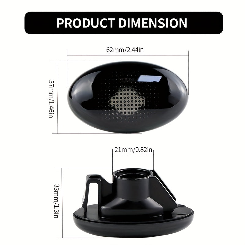 2-Piece HZ104 Body Light Covers for Smart & Other Models 🚗✨ – Durable Black Replacement Shells