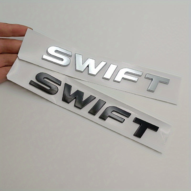3D ABS Chrome Black SWIFT Car Emblem 🚗✨ – Trunk Letter Sticker, Stylish Auto Accessory