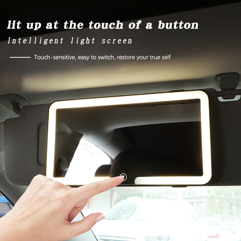 LED Removable Car Makeup Mirror Light 💡🚗 – USB-Powered Interior Accessory