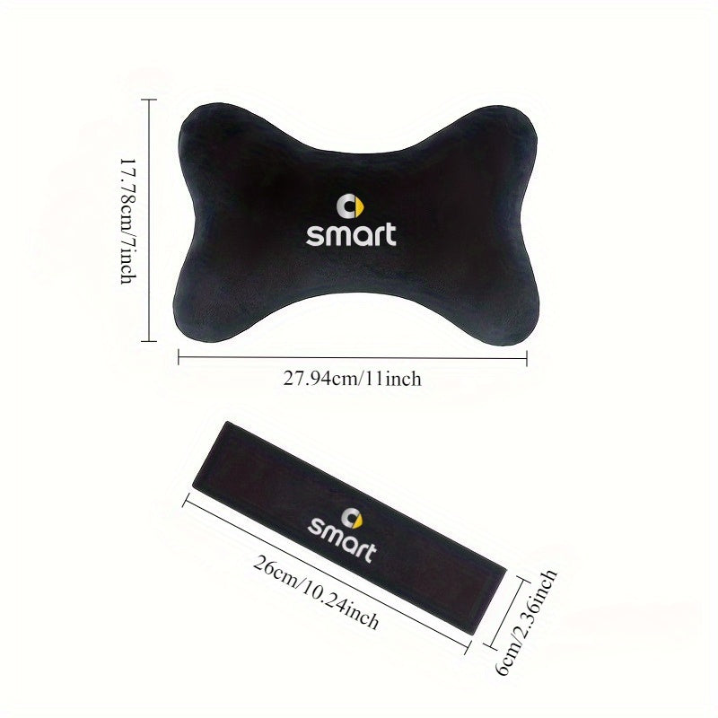 Smart Car Head & Shoulder Cushion Set 🚗✨ – Breathable, Ergonomic Seat & Seatbelt Cover