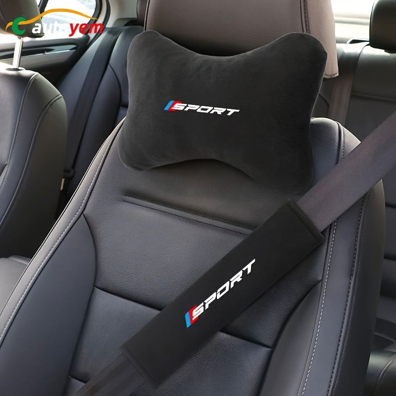 Soft Pleated Car Headband & Shoulder Pads 🚗✨ – Comfortable Neck & Shoulder Support for BMW