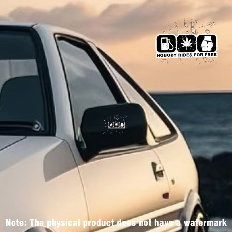 Vintage “No Free Fuel, Grass & Pipi” Funny Vinyl Sticker ⛽😂 – Waterproof Decal for Trucks, SUVs, Windows & More