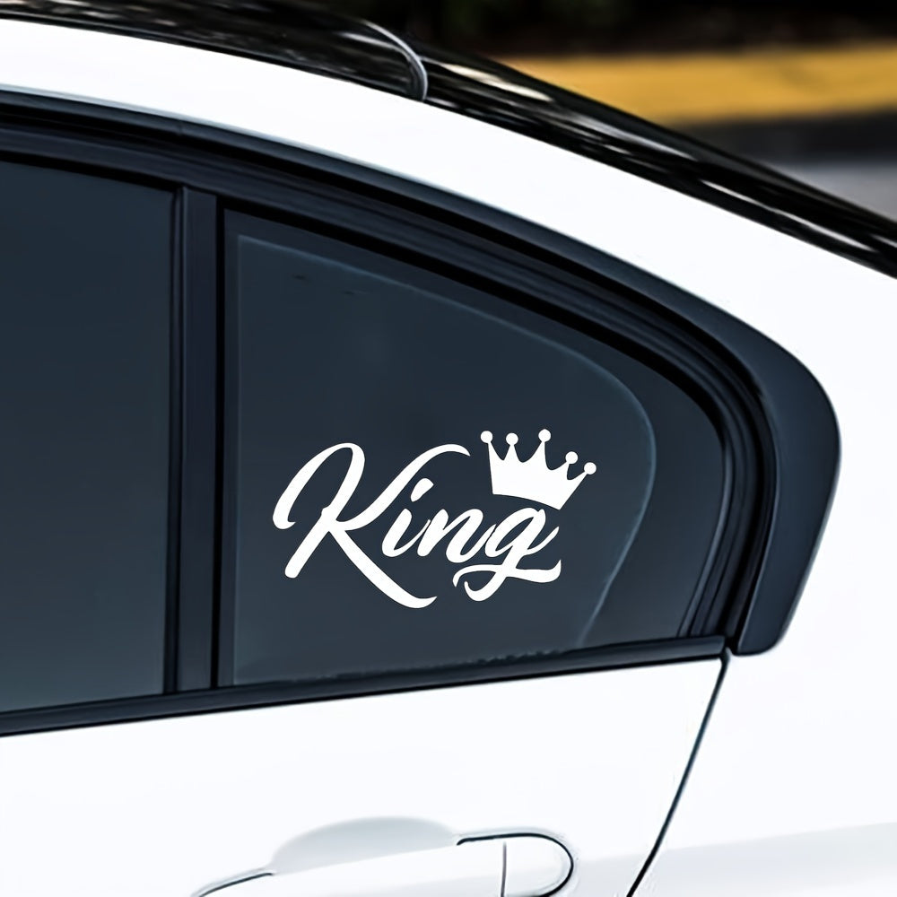 King Creative Car Vinyl Stickers 👑🚗 – Decorative Decals for Cars, Bikes, Trucks & Laptops