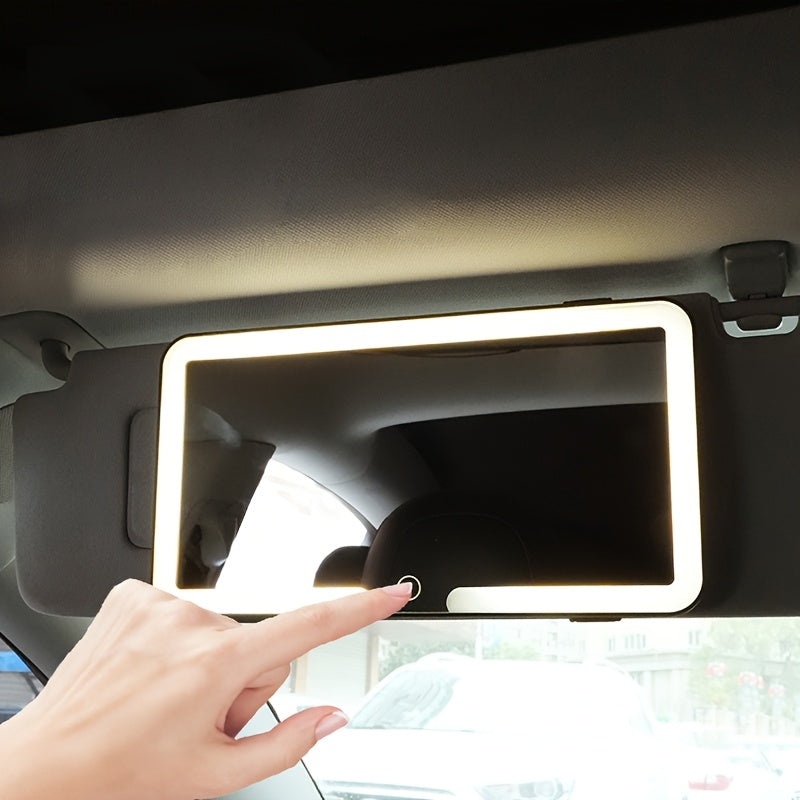 LED Removable Car Makeup Mirror Light 💡🚗 – USB-Powered Interior Accessory
