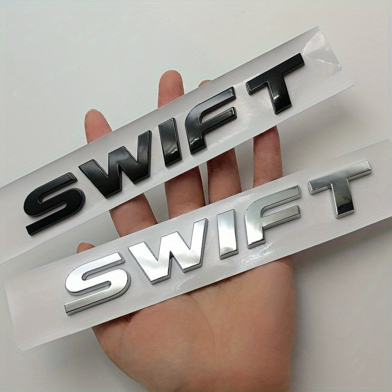 3D ABS Chrome Black SWIFT Car Emblem 🚗✨ – Trunk Letter Sticker, Stylish Auto Accessory