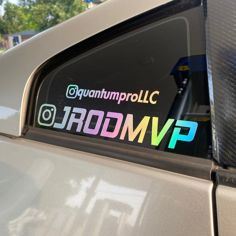 Custom Vinyl Instagram Name Decal 📱🚗 – Personal Window Sticker for Cars & JDM Drift