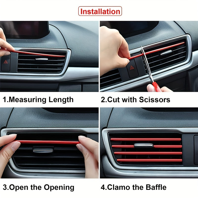 20pcs Car Air Vent Decorative Strips ✨🚗 – Flexible DIY Interior Accessories, Universal Fit