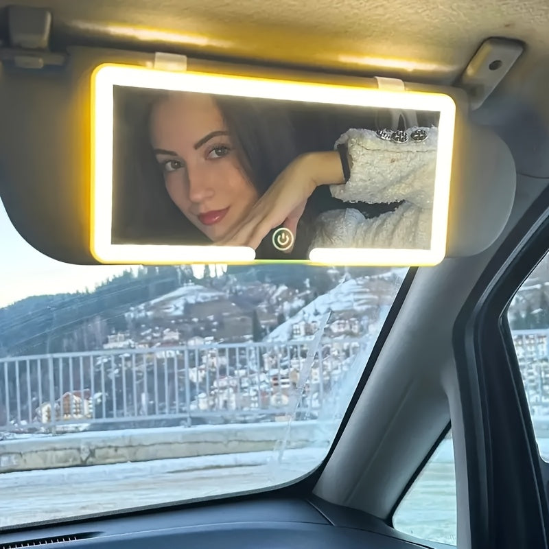 LED Removable Car Makeup Mirror Light 💡🚗 – USB-Powered Interior Accessory
