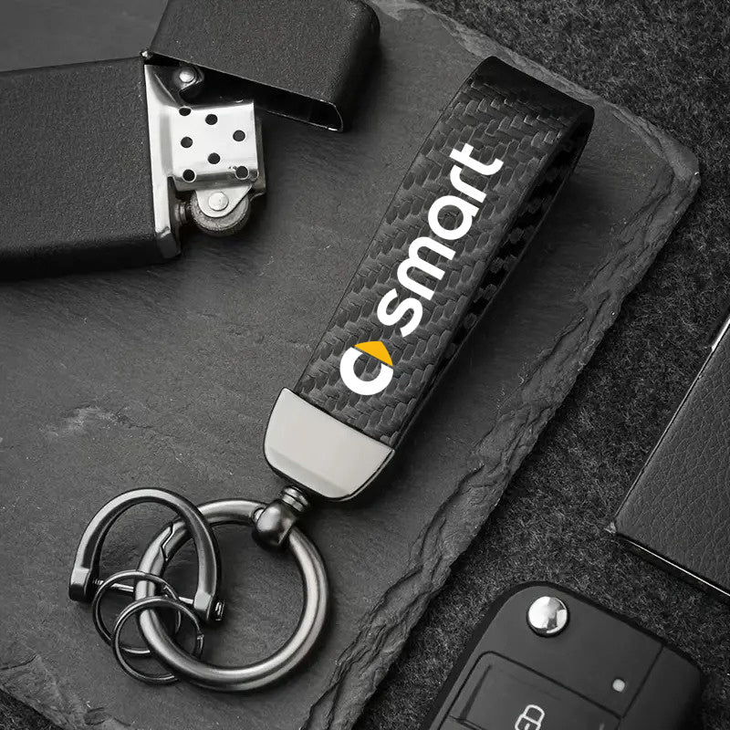 Carbon Fiber Car Key Case for Smart 451/453 Fortwo/City 🚗🔑 – Durable & Lightweight Keyring Accessory