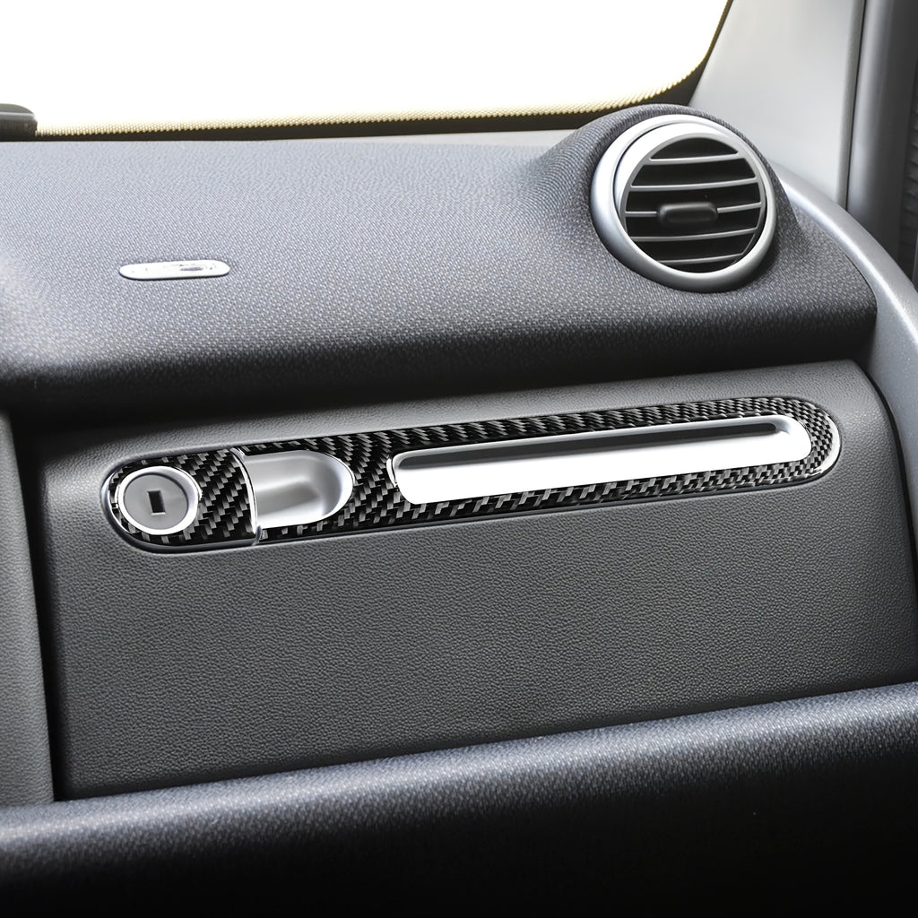 Carbon Fiber Center Console Cover forSmart 451 Fortwo (2011–2015) 🚗✨ – Interior Decorative Sticker