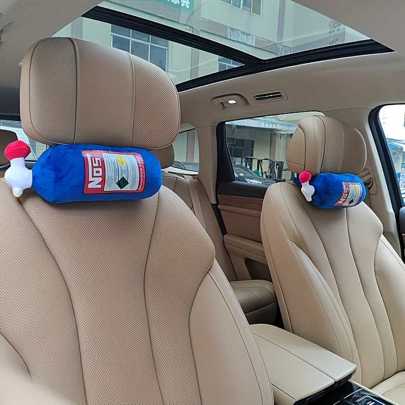 Universal Car & Motorcycle Seat Neck Pillows 🚗🛵 – Ergonomic Support with Red/Blue/White Design